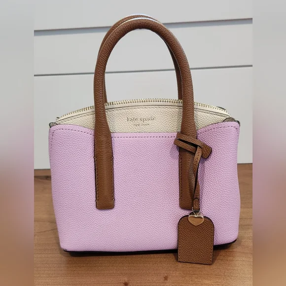 Kate Spade Lavender and Brown Satchel/Crossbody - Picture 2 of 11